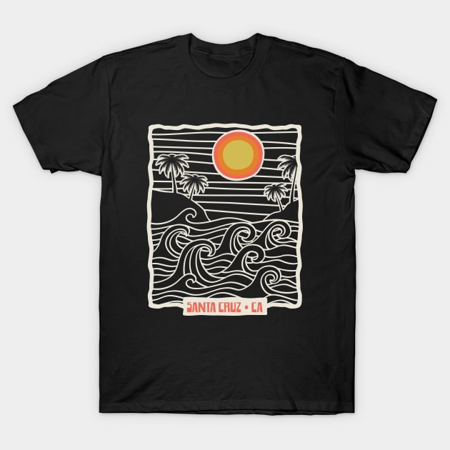 Santa Cruz Summer Sunset T-Shirt by susanne.haewss@googlemail.com